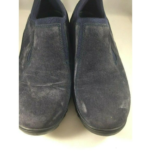 Hush Puppies Womens Shoes HP360 Size 10M Blue Suede Leather Slip On Loafer - Picture 5 of 7